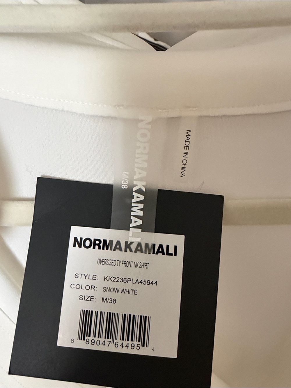 NWT Norma Kamali Women’s Cream Knot-Front Tunic - Picture 2 of 3